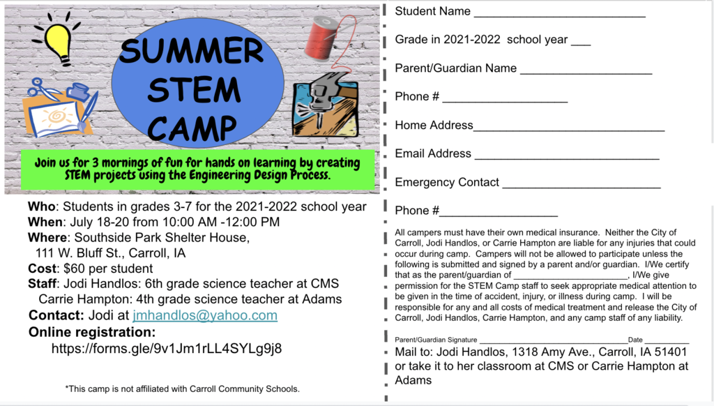 Summer STEM Camp Form
